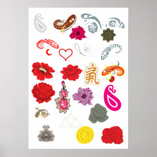 Hochzeits-Einladungsplakat   Florale elegante Lieb Poster