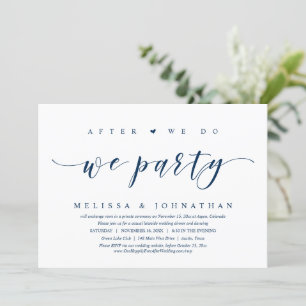 Hochzeits-Elopement, After We Do, We Party Einladu Einladung