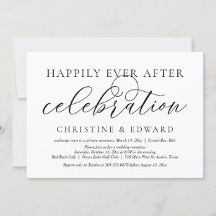 Hochzeits-Elopement, Happily Ever After-Feier Einladung