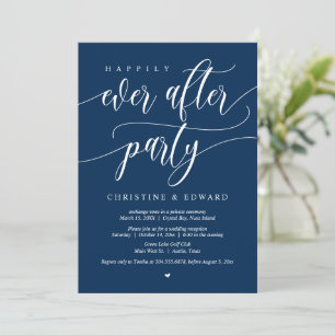 Hochzeits-Elopement, Happy End Party Einladung
