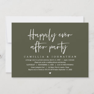Hochzeits-Elopement, Happy End Party Einladung