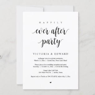 Hochzeits-Elopement, Happy-End-Party Einladung