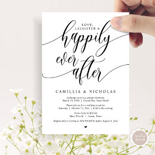 Hochzeits-Elopement, Happy End Party Einladung