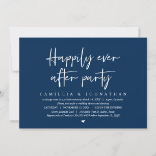Hochzeits-Elopement, Happy End Party Einladung