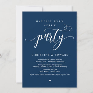 Hochzeits-Elopement, Happy End Party-Einladung Einladung