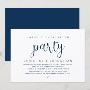 Hochzeits-Elopement, Happy End Party-Einladung Einladung