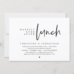 Hochzeits-Elopement, Lunchparty zum glücklichen En Einladung