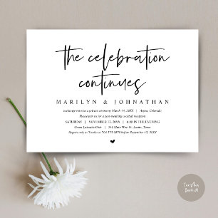 Hochzeits-Elopement, Moderne Feier geht weiter Einladung