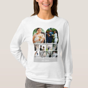 Hochzeits Erinnerungen 10 Foto Collage Paar Vorlag T-Shirt