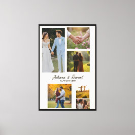 Hochzeits Erinnerungen Individuelle Collage Leinwanddruck