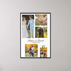 Hochzeits Erinnerungen Individuelle Collage Leinwanddruck