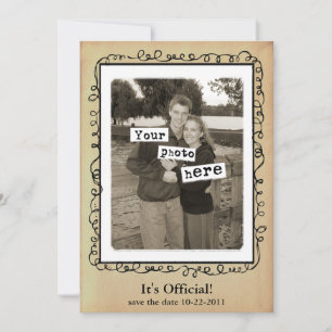 Hochzeits-Foto-Vorlage für Save-the-Date-Karten Save The Date