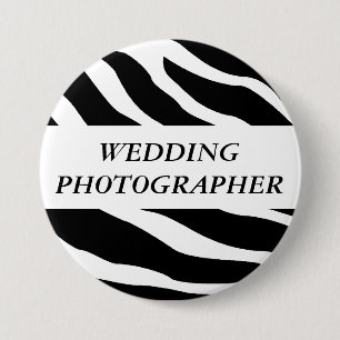 Hochzeits-Fotografzebra-Hochzeits-Knopf Button