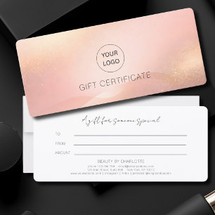 Hochzeits-Geschenkgutschein Blush Gold Glow Logo S