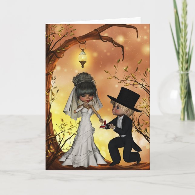 Hochzeits-Glückwünsche für Halloween-Hochzeit Karte (Vorderseite)