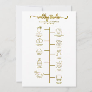 Hochzeits-Itinerary Cocktail - Icon Hochzeitsbegrü Einladung