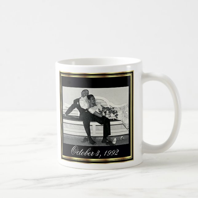 Hochzeits-Jahrestags-Tasse Präsidenten-Obama Kaffeetasse (Rechts)