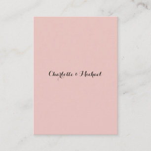 Hochzeits-Kalligrafie Elegante Rose Gold Schlichte Begleitkarte