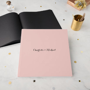 Hochzeits-Kalligrafie Elegante Rose Gold Schlichte Gästebuch