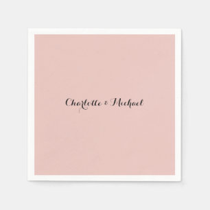 Hochzeits-Kalligrafie Elegante Rose Gold Schlichte Serviette