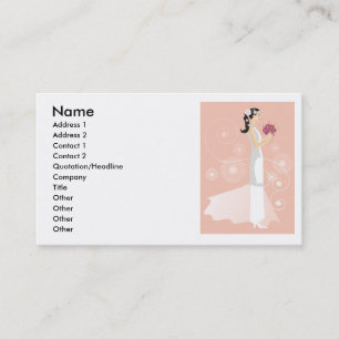 Hochzeits-Kleid oder BrautButike-Geschäfts-Karte Visitenkarte