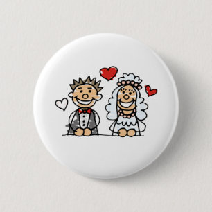 Hochzeits-Knopf Button