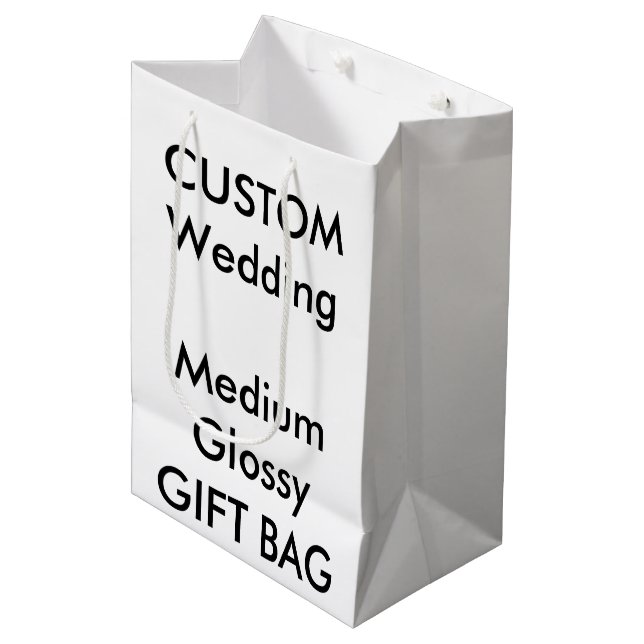 Hochzeits-kundenspezifische Geschenk-Tasche Mittlere Geschenktüte (Vorderseite Schrägansicht)