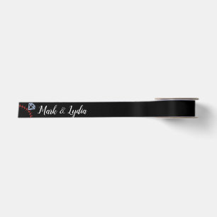 Hochzeits-Logo Favor Baseball Ring Satinband