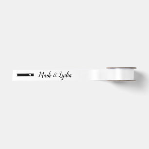 Hochzeits-Logo Favor Heart Bar Satinband