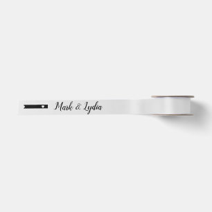 Hochzeits-Logo Favor Heart Bar Satinband