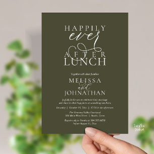 Hochzeits-Lunch-Einladungen, Elegant Glücklich Bis Einladung