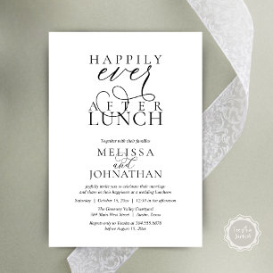 Hochzeits-Lunch-Einladungen, Elegant Glücklich Bis Einladung