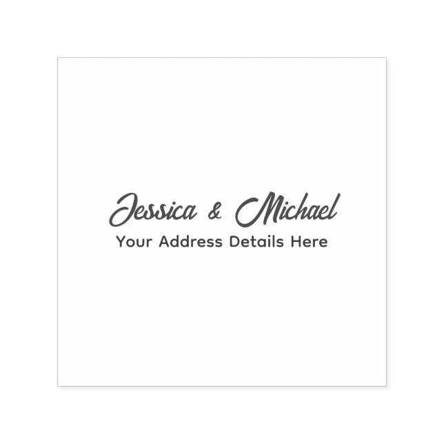 Hochzeits Moderne Elegante Einfache Professionelle Permastempel (Design)