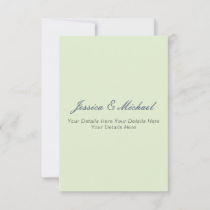 Hochzeits Moderne Elegante Einfache Professionelle RSVP Karte