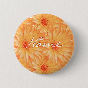 Hochzeits-Namensschilder - kundengerechte Orange Button