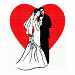 Hochzeits-Paare mit Herz-Foto-Skulptur Freistehende Fotoskulptur<br><div class="desc">Paare an ihrem Hochzeitstag.</div>