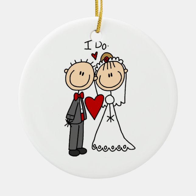 Hochzeits-Paare tue ich T - Shirts und Geschenke Keramik Ornament (Vorne)
