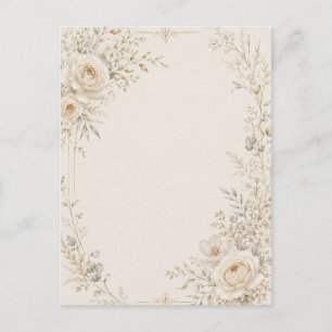 Hochzeits-Papeterie mit raffinierten neutralen Det Postkarte