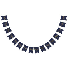 Hochzeits-Party-Flaggen-Marine-Blau und Wimpelkette