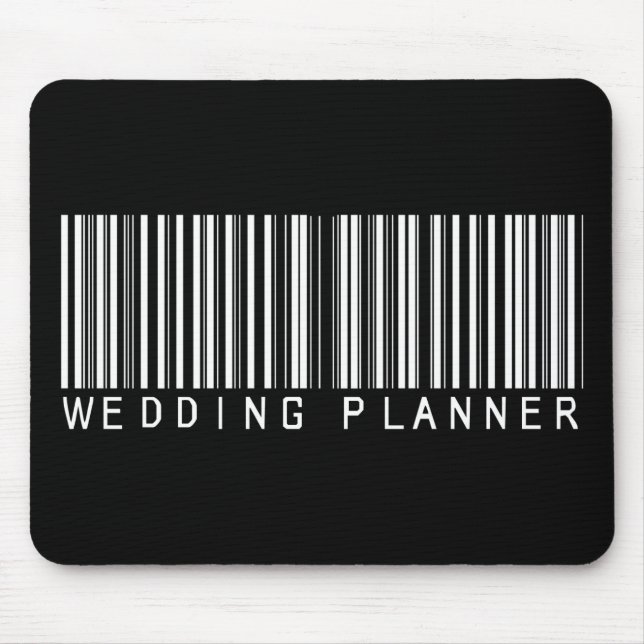 Hochzeits-Planer-Bar-Code Mousepad (Vorne)