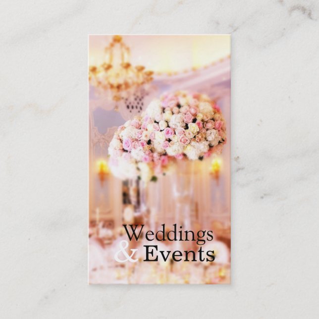 Hochzeits-Planer. Catering. Wedding Versorgungen Visitenkarte (Vorderseite)