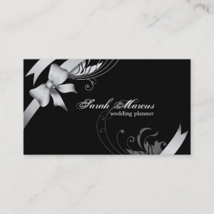 Hochzeits-Planer-elegantes Visitenkarte Silve Band