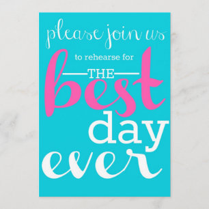 Hochzeits-Proben-Abendessen-Einladung Einladung