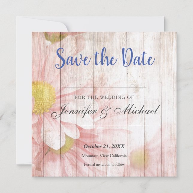 Hochzeits-Profi-Blumen Klassisch Save The Date (Vorderseite)