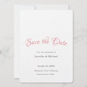 Hochzeits-Profi Minimalistisch Schlicht Modern Lei Save The Date