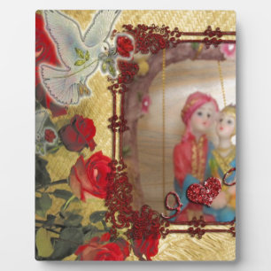 Hochzeits-Puppen-Portrait Grafik-Kunst-Druck Fotoplatte
