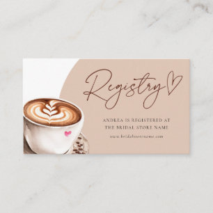 Hochzeits-Registry-Kaffee-Party Begleitkarte