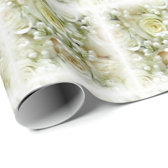 Hochzeits-Rosen-Blumenstrauß-Verpackungs-Papier Geschenkpapier (Rolleneckpunkt)