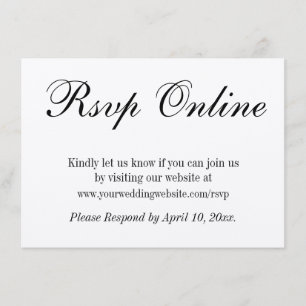 Hochzeits-RSVP Online Einfach Elegantes Kraftpapie Begleitkarte