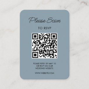 Hochzeits-RSVP-QR-Code modern minimalistisch einfa Begleitkarte